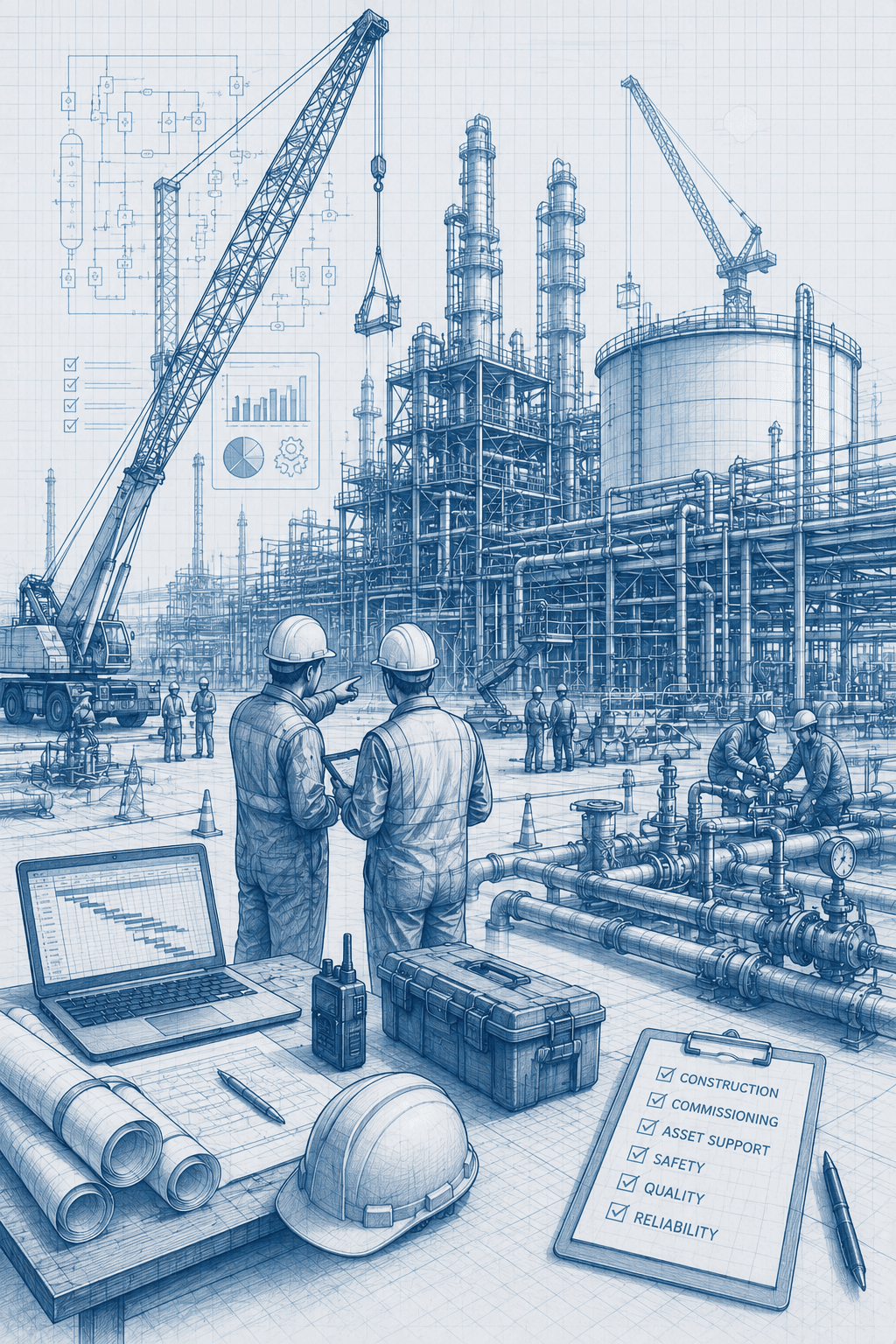Site Engineering & Construction Support — technical schematic